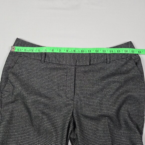 Worthington Modern Fit Wide Leg Plaid Pants Gray Black Check Stretch Sz 12 - Picture 7 of 12
